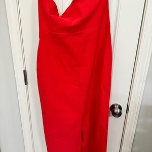 ASOS Strapless Red Dress